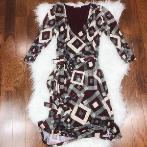 Gilli Trista Faux Wrap Jersey Dress Size Small